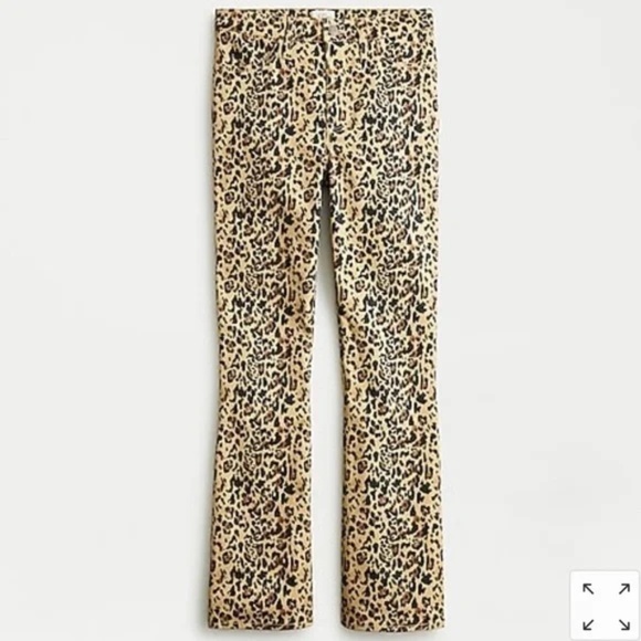 J. Crew - High Rise Kickout Crop - Leopard - Picture 4 of 9